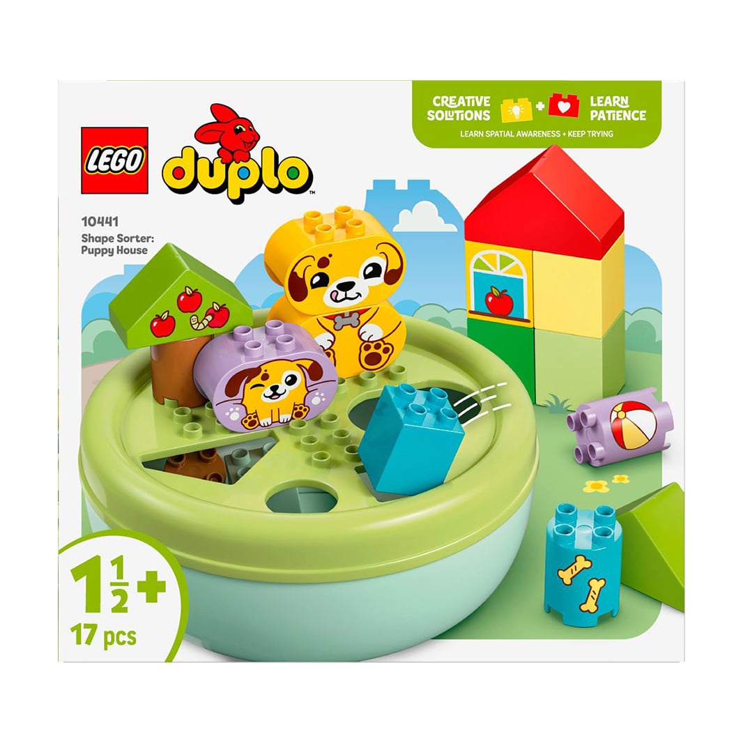 Конструктор LEGO Duplo Сортувальник фігур: будинок для цуценят, 17 деталей, від 1.5 року (10441)